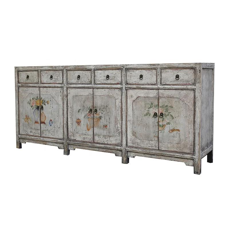 Восточная Античная репродукция длинный рустикальный Состаренный стол с ручной