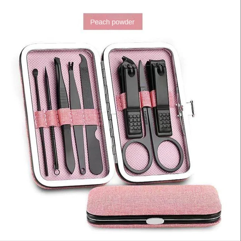 

8 stück Nagel Maniküre Set Anzug Schere Stahl Edelstahl Pediküre Werkzeug Datei Pflege Reise Hygiene Kit Nagel Trimmer Cutter