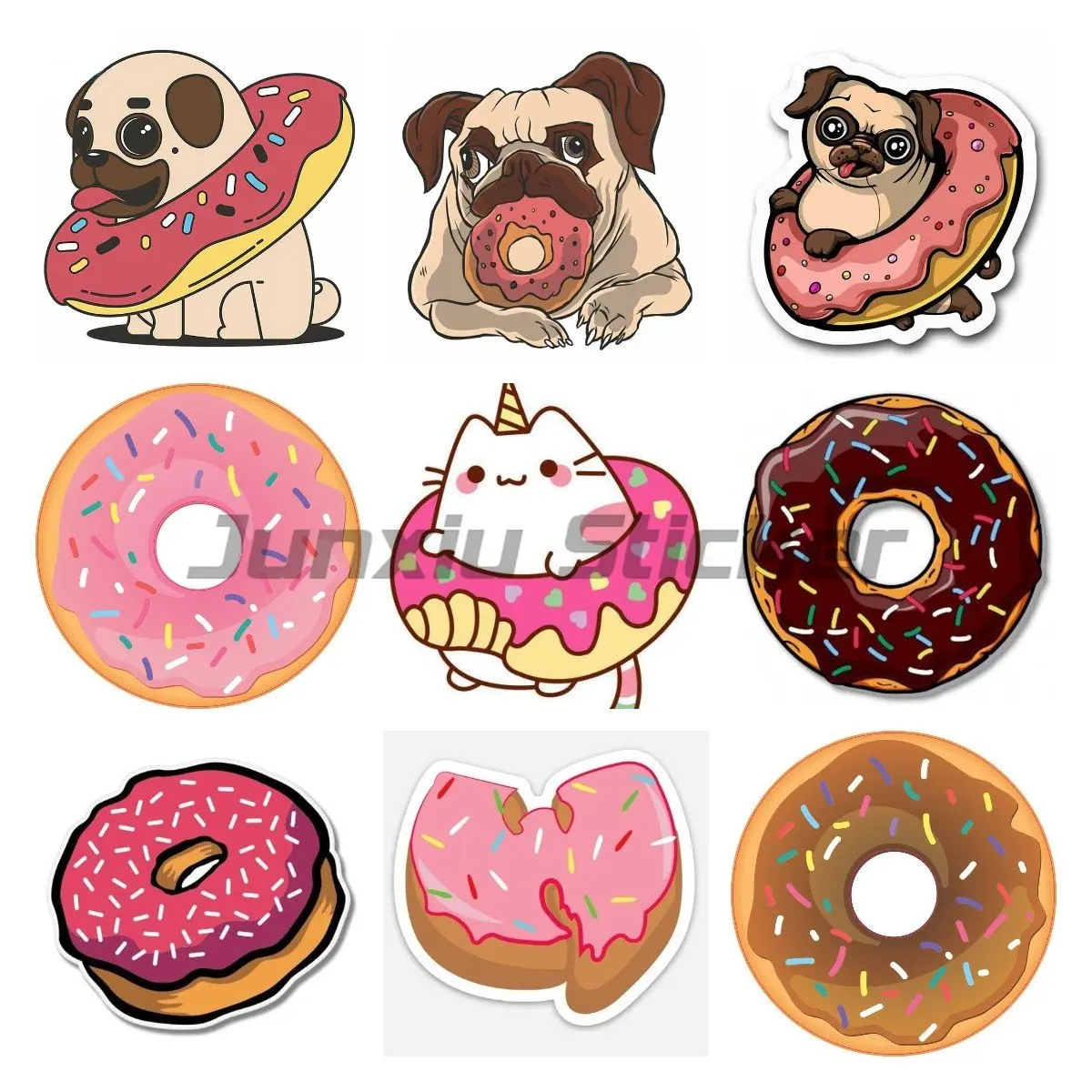 

Interesting Donut Car Stickers Lemonade Cup Laptop Cooler Car Vehicle Window Car Body Car Stickers Motorcycle Vinyl