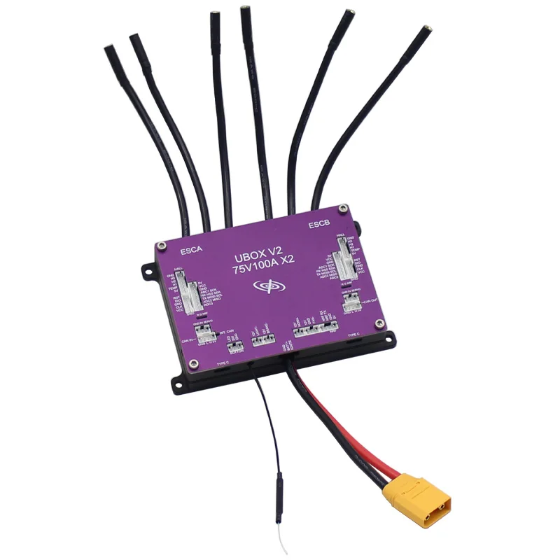 

UBOX V2 75V 200A Dual Motor Controller Based On VESC With Ewheel ADC Adapter Bluetooth Module For Scooter Electric Skateboard