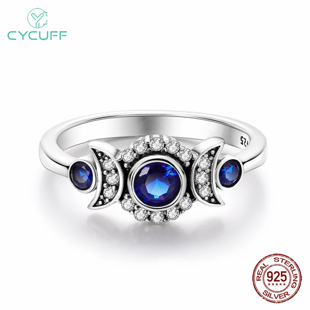 Женское кольцо из серебра 925 пробы с Луной