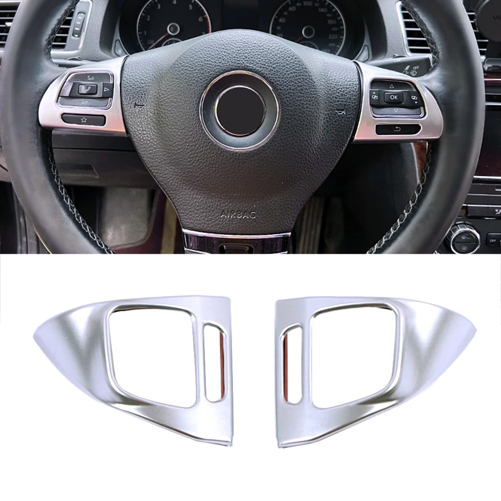 

Для Volkswagen VW Golf Mk6 Passat B7 CC Eos Tiguan Jetta Touran Sharan Caddy Автомобильная кнопка переключения рулевого колеса рамка Крышка отделка