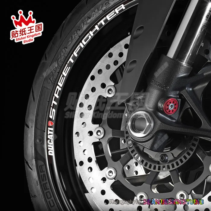 4 полоски для Multistrada Monster Hypermotard Panigale V4 V2 Diavel Streetfigher SP наклейки на обод колес