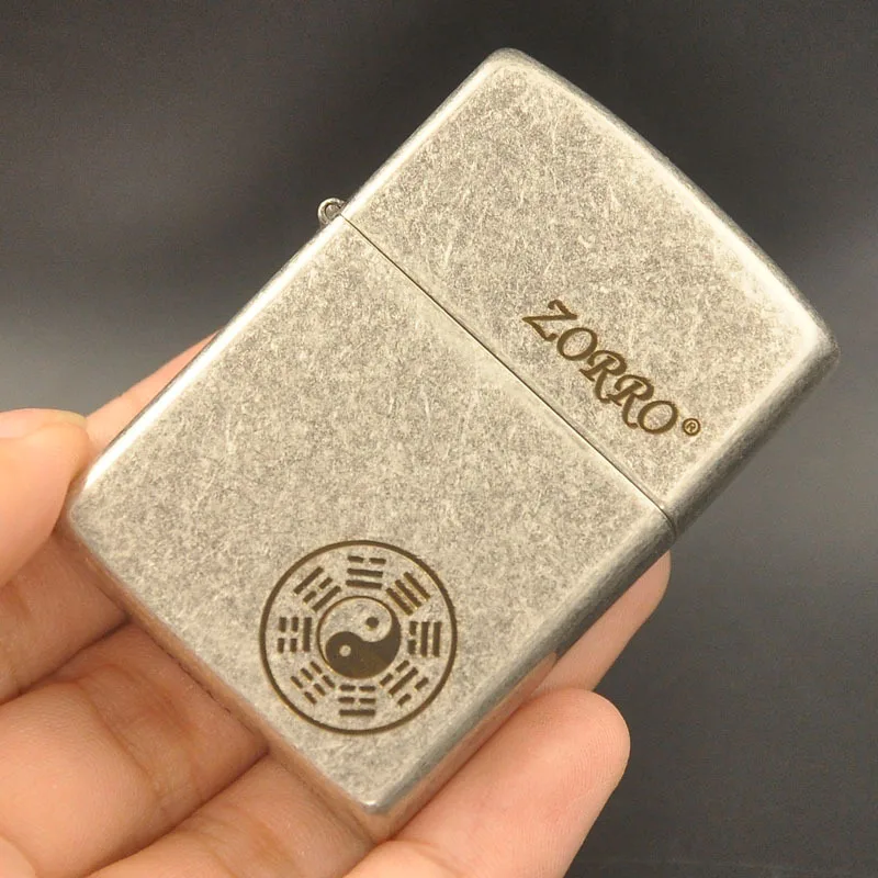 

Zorro Pure Copper Kerosene Gasoline Lighter Windproof Retro Classic Cigarettes Smoking Gadgets Men's Father Gift