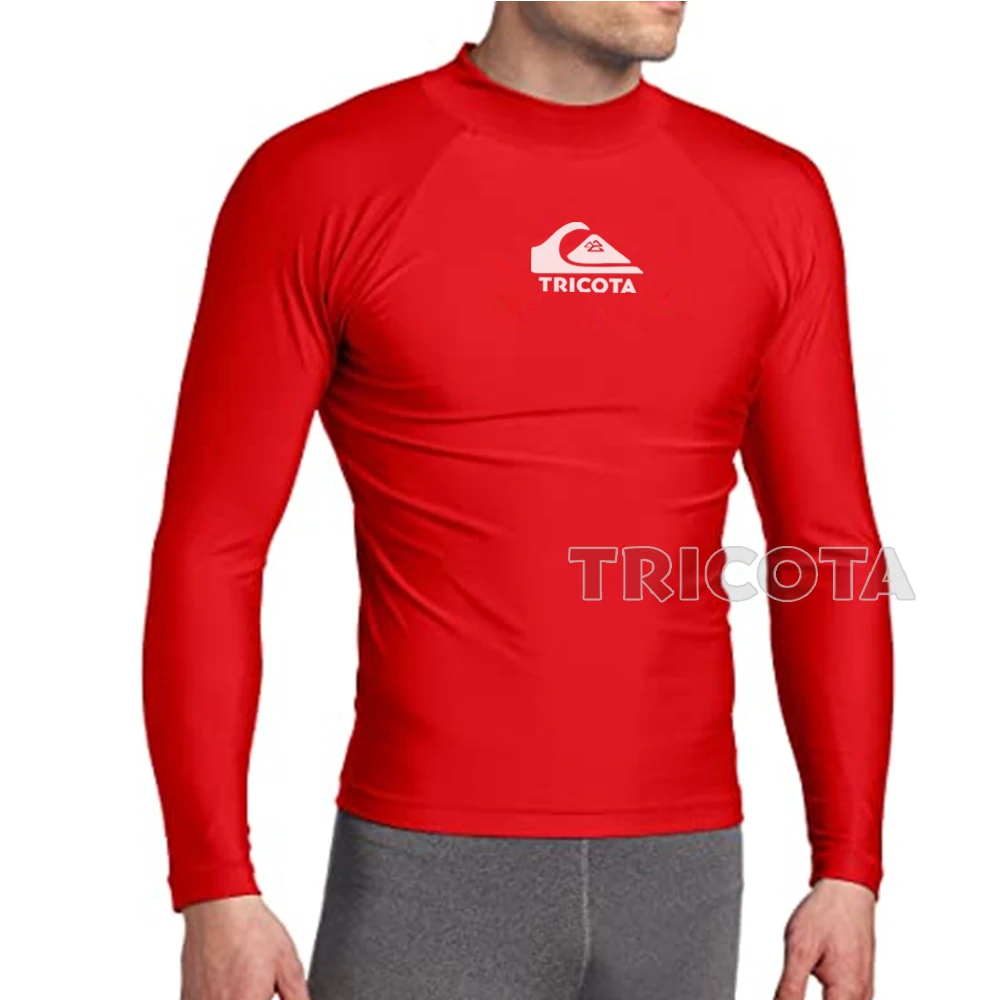 Men Swimming Surfing Shirt Clothing Water Sports Rashguar Diving Tops Long Sleeve UV Protection Swimwear Beach Wear Surf Bathing
