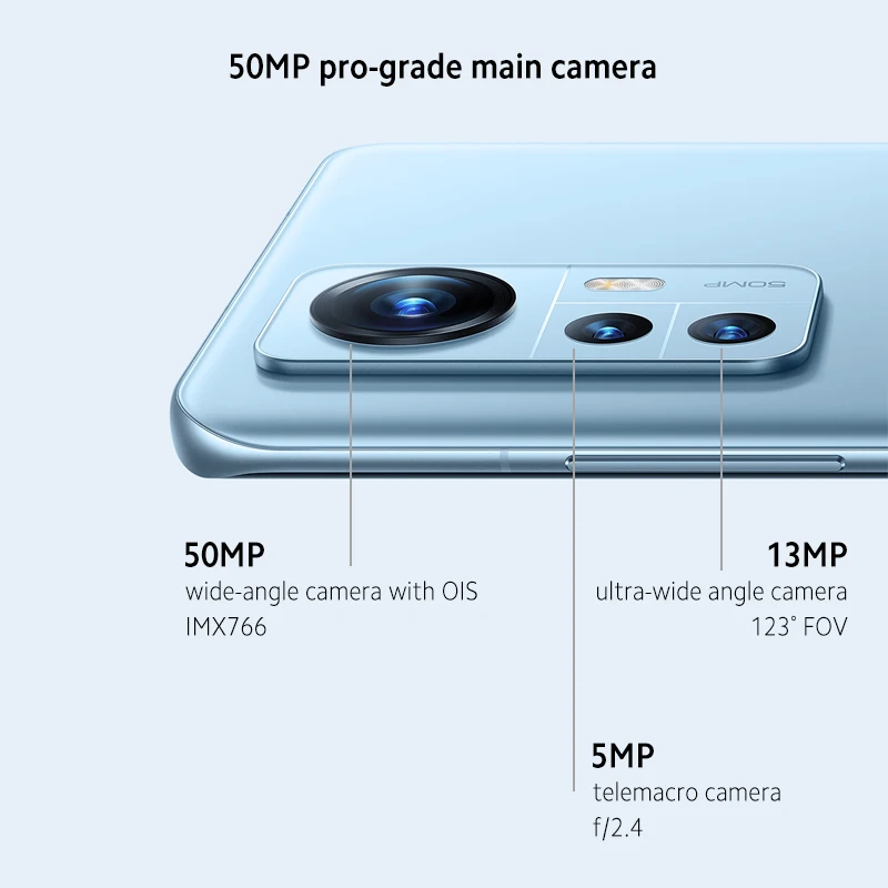 global version xiaomi 12x smartphone snapdragon 870 5g nfc 6 28 120hz display 67w charging 50mp triple camera free global shipping