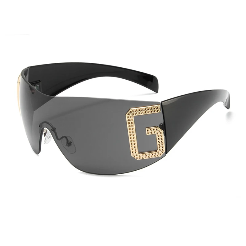 

Rimless Letter G Sunglasses For Men Women Brand Design Luxury Oversized Gradient Sun Glasses Fashion Vintage Male Female Eyewear