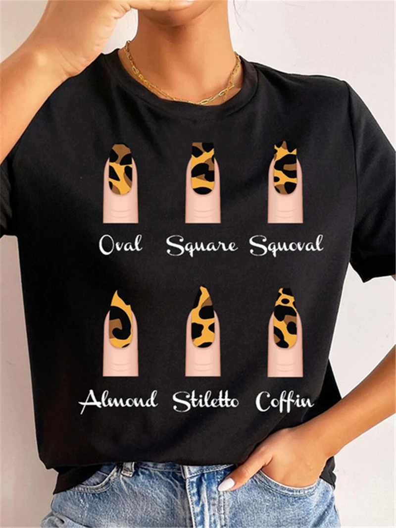 

Женская футболка с коротким рукавом и принтом, в стиле Харадзюку