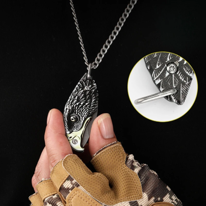

Creative Mini Zipper Keychain Knife Portable Outdoor Survival Emergency Tool Unboxing Foldable Stainless Steel EDC Key Ring