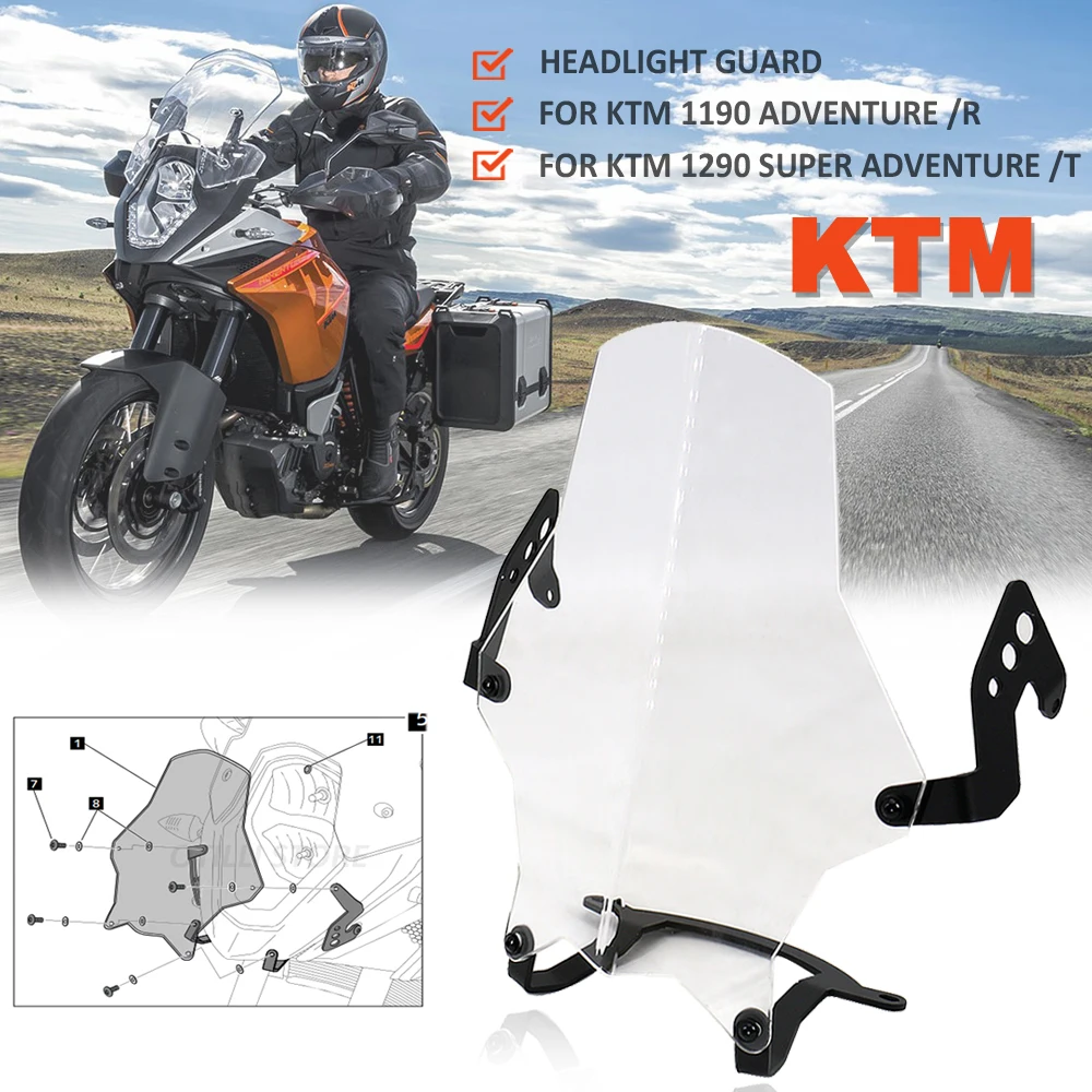 

Motorcycle Accessories Scratch Protector For 1290 Super Adventure /T 2015 2016 /2017 Headlight Guard Protective Cover