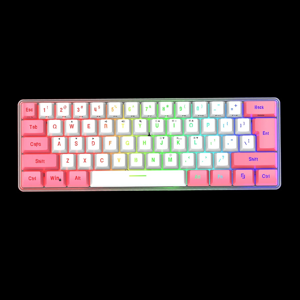 

RGB Wired Mechanical Keyboard 61 Keys School Key Board Accessories