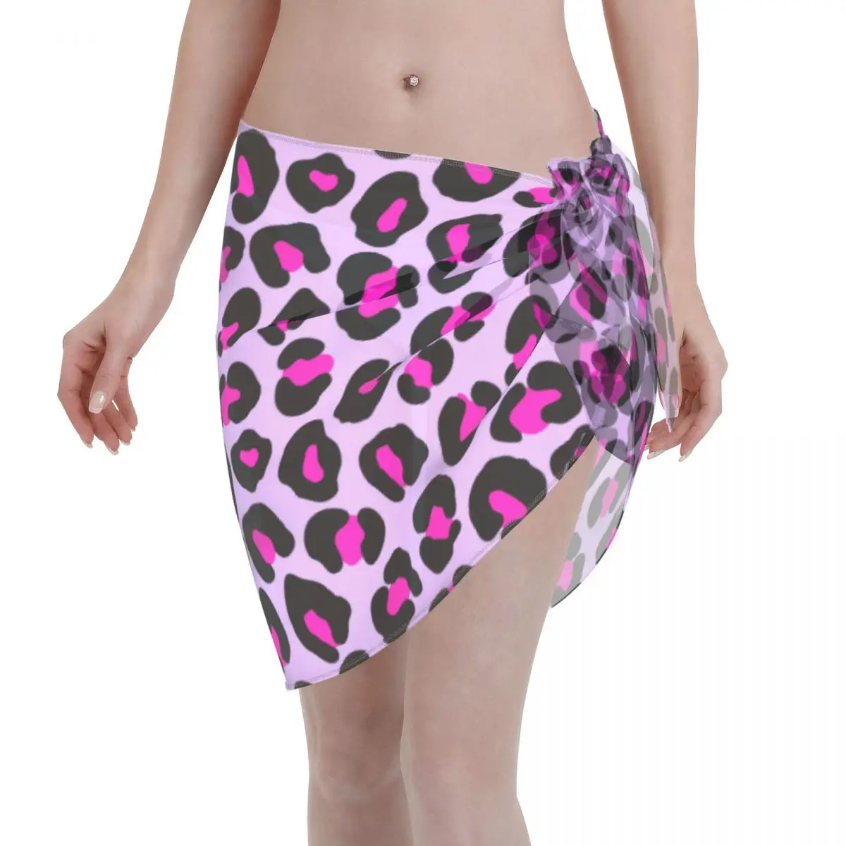 

Sexy Women Leopard Jaguar Texture Sheer Swimwear Pareo Scarf Cover Ups Jungle Exotic Camouflage Beach Bikini Wrap Beach Dress