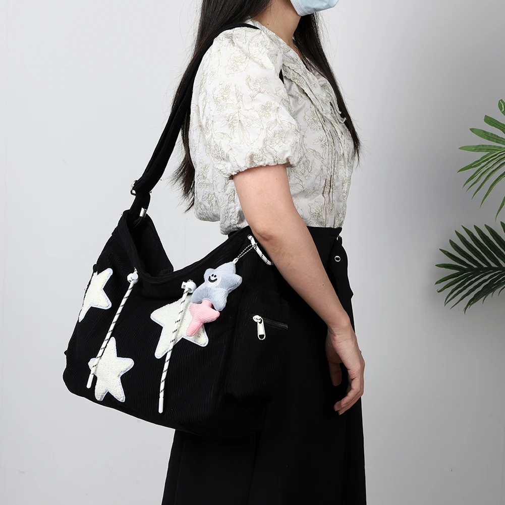 Женская Стильная Бархатная Сумка-мессенджер Со Звездами