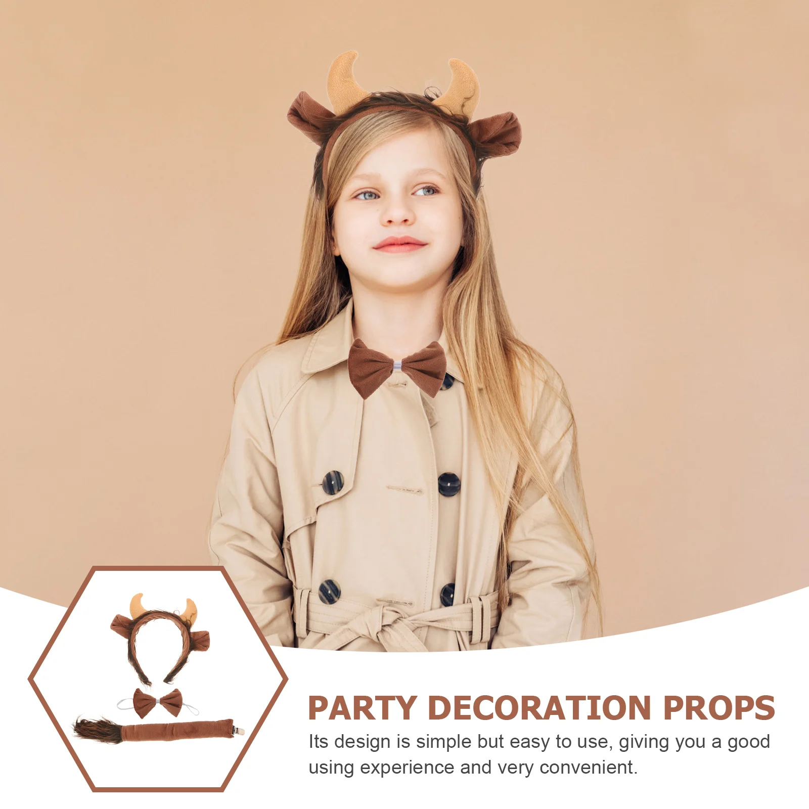 Костюм для косплея быка головной убор с изображением вечерние повязка на голову