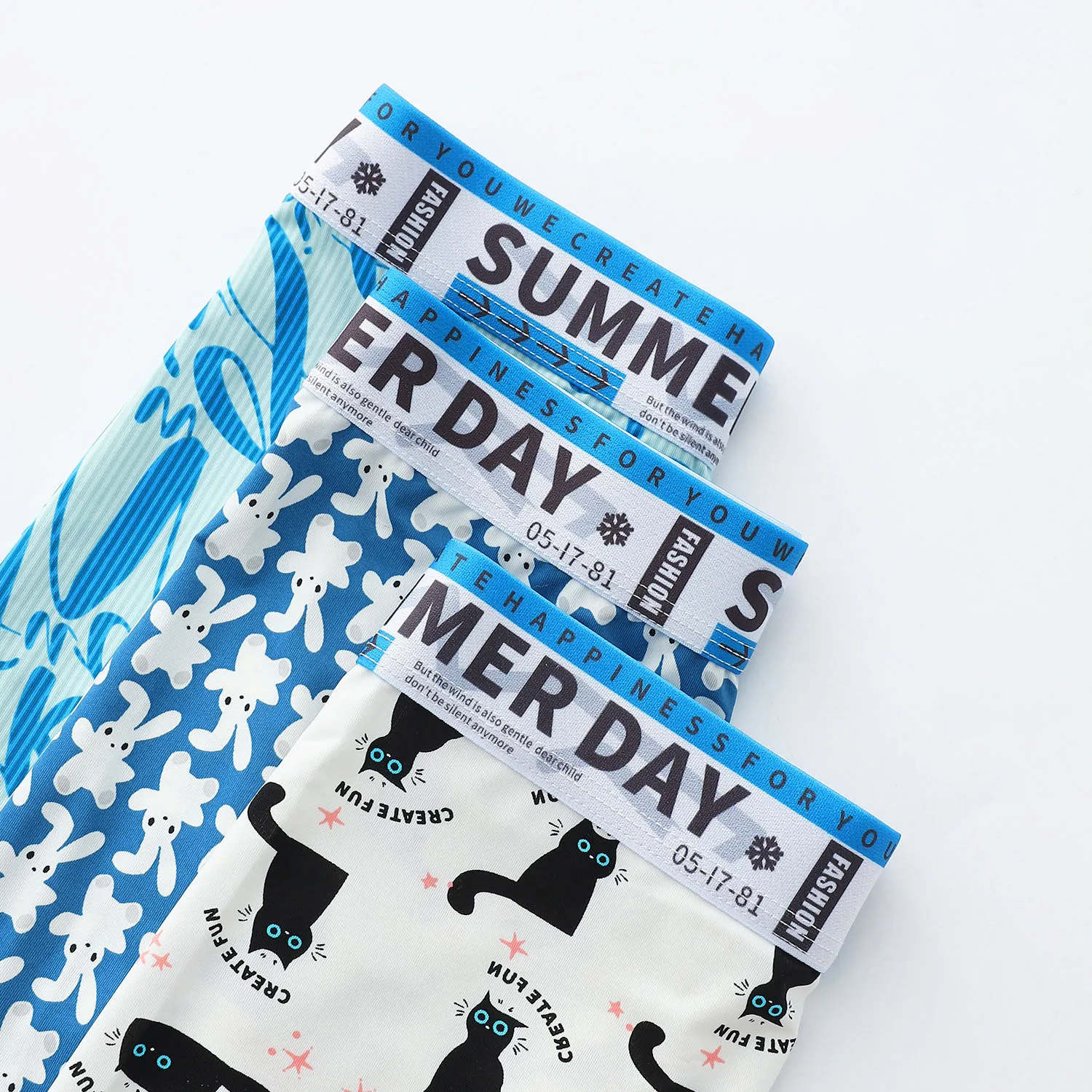 3Pcs Ultra-thin Breather Men Underwear Sexy Printing Ice Silk Male Underpants Mens Boxers Shorts Seamless Men's Panties