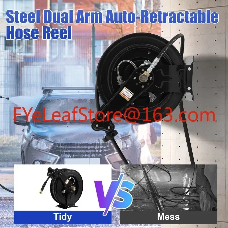 Катушка для шланга мойки высокого давления 3/8 дюйма X 50 футов воды/воздуха/масла