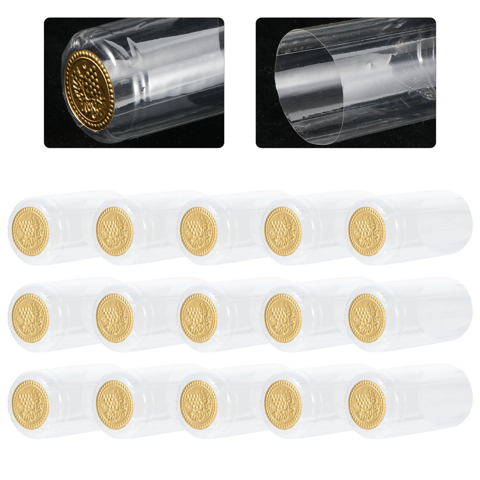 

100PCS Shrink Bottle Sleeve Bottle Champagne Shrink