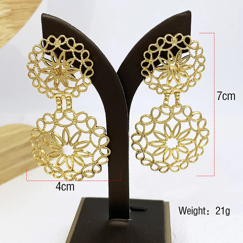 Женские серьги Роскошные Дизайнерские Большие серьги-подвески двухцветные