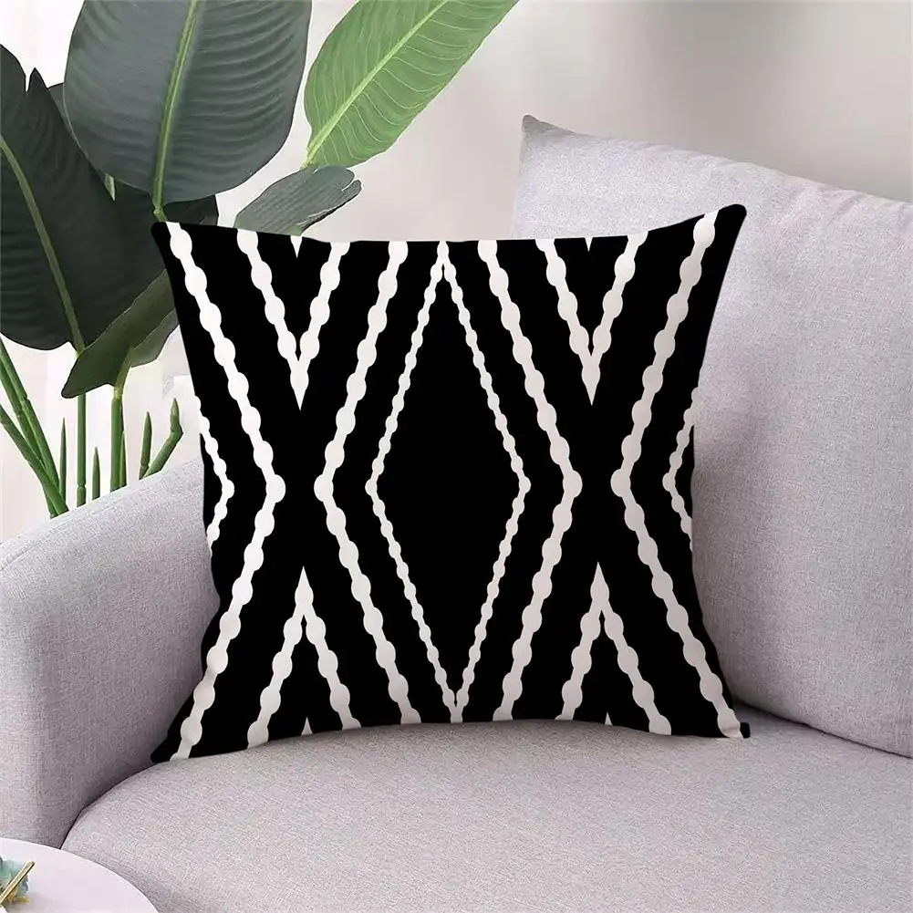 

1Pc Outdoor Decorative Cushion Cover Double-sided Pillows Case Geometric Pattern Oilproof Throw Pillow Covers (45 X 45cm)