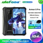 Защищенный смартфон Ulefone Armor 8 Pro, Helio P60, на базе Android 11, HD экран 6,1 дюйма, 6 ГБ + 128 Гб, NFC, 5580 мАч, водонепроницаемый мобильный телефон