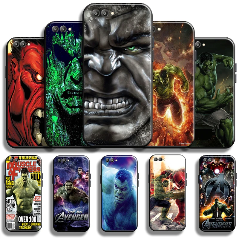 

Marvel Avengers Hulk For Huawei Honor V20 V10 V9 Phone Case Soft Back Liquid Silicon Coque Cover Funda TPU Shell Cases