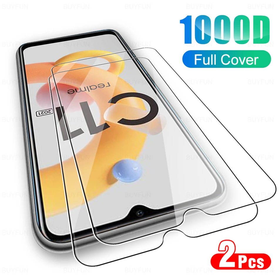 

2PCS Glass For Oppo Realme C11 2021 Tempered Glass Realmec11 Redmi Realmy C 11 RMX3231 6.52" Screen Protector Protective Films
