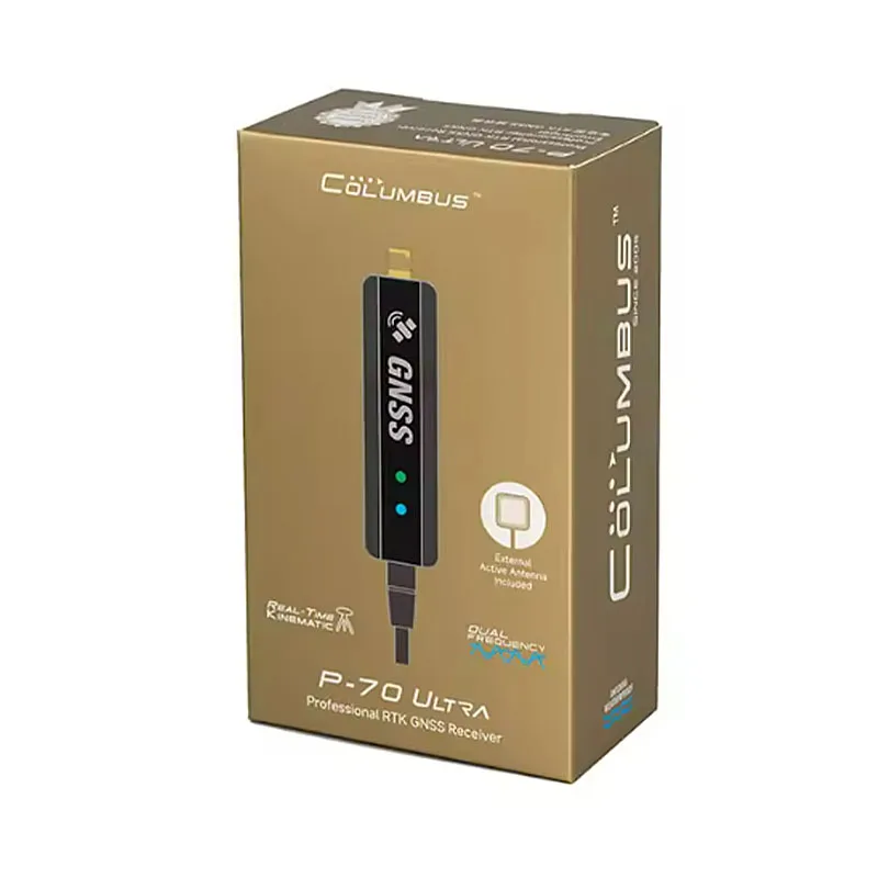 Фото GNSS-приемник Columbus P-70 Ultra Professional RTK USB с сантиметровой точностью, GPS L1 L5, двухдиапазонный, режим ровера/базовой станции №1