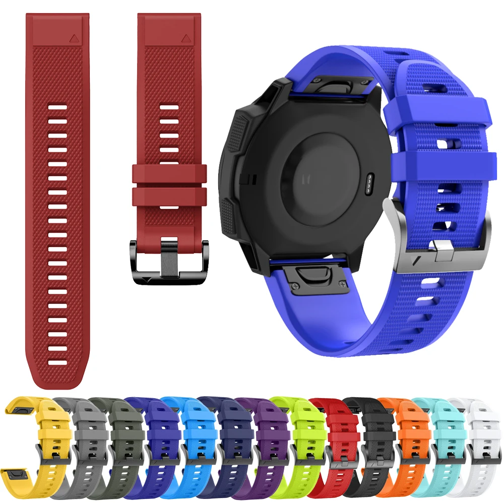 Ремешок силиконовый спортивный для наручных часов быстросъемный браслет Garmin Fenix