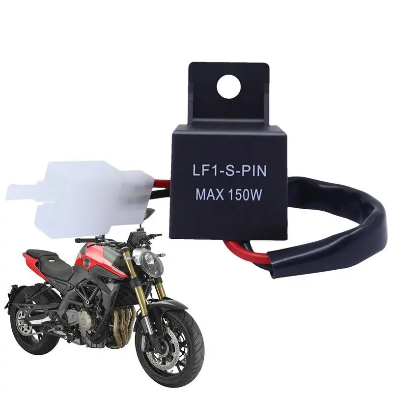 

2 Pin Electronic LED Flasher Relay Motorcycle Rate Control 12V Flasher Relays 150W Replacement Parts For 2-Pin Flashers