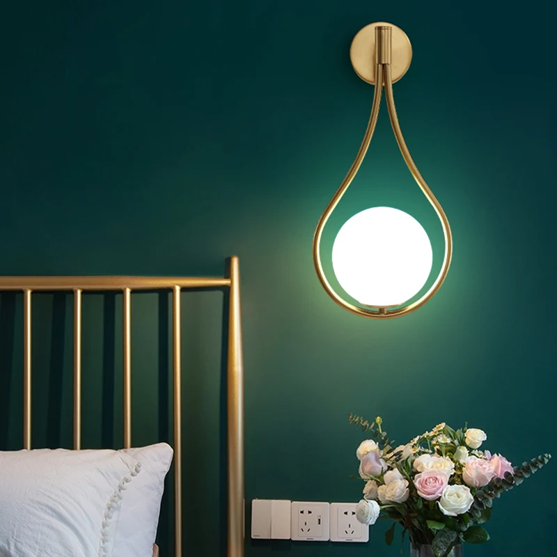 

Настенные лампы в скандинавском стиле для спальни с лампочкой G9 для коридора, внутреннего освещения, настенное бра для фойе, прикроватный внутренний светильник