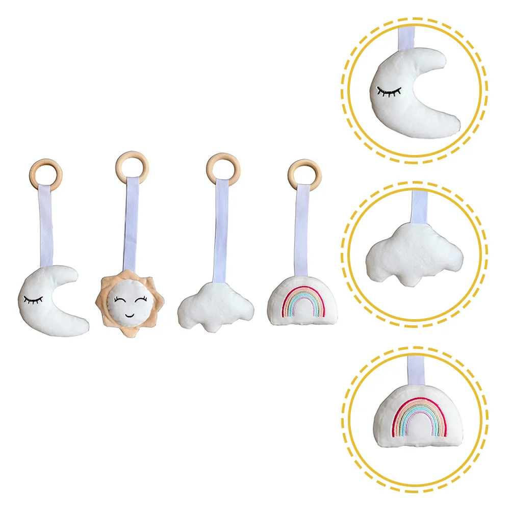 

4pcs Baby Gym Toys Wooden Baby Pendants Gym Hanging Toys Infant Toys