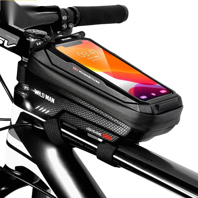 

Велосипедная сумка, передняя велосипедная сумка с защитой от дождя, для сенсорного экрана, велосипедная сумка для телефона 6,5 дюйма, мобильн...