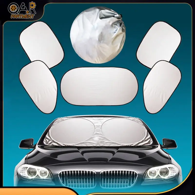 

6pcs Car Windshield Sunshade Front Rear Side Windscreen Sun Shade UV Rays Window Sunshade Auto Product Car Accessories