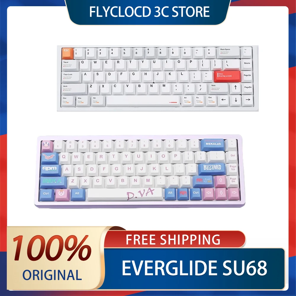 Everglide Su68 Магнитный переключатель Механическая клавиатура Проводная с ЧПУ