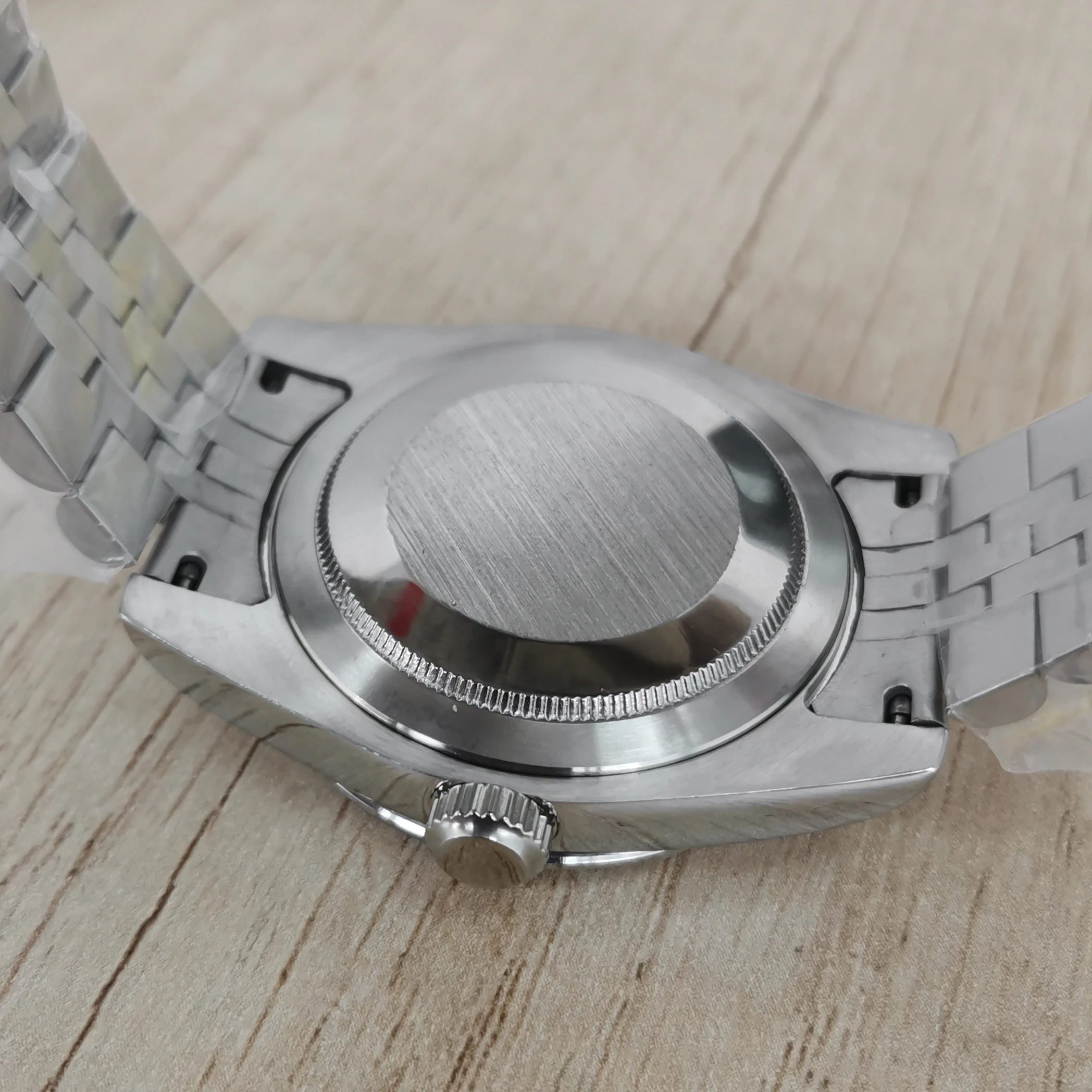 39MM steel R-edge case + medium/five-bead bracelet Suitable for NH35/36/4R/7S movement watch accessories MOD NH35 case enlarge