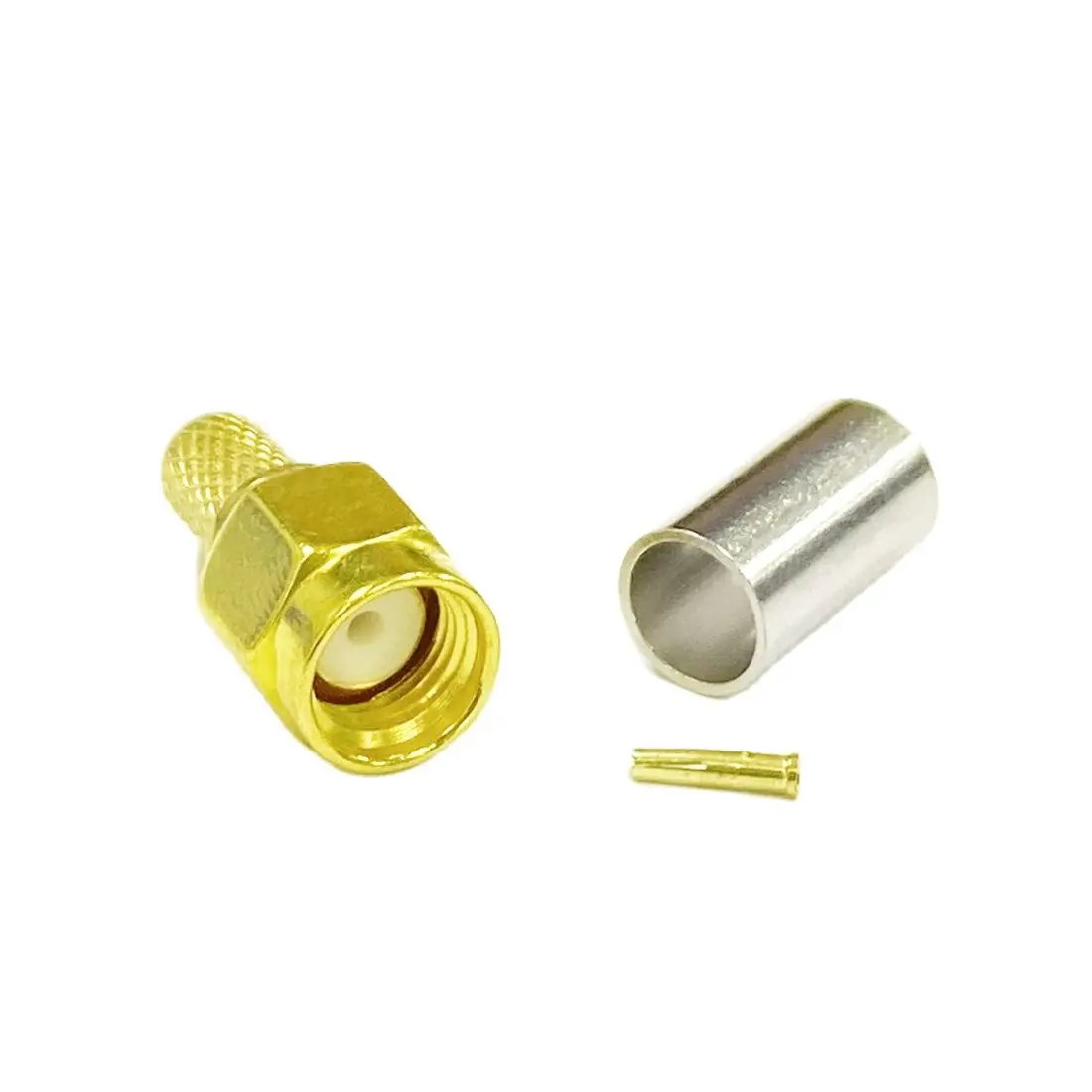 Коннектор коаксиальный SMA (папа)/мама (мама) для кабеля RG316 RG174 RG58 RG142 прямой угол