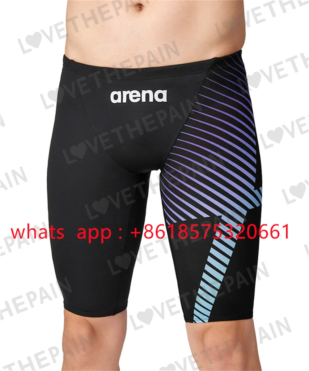 Summer Men's Swim Endurance Athletic Training Beach Jammers Tight Surf Trunks Shorts Swimware Swimsuit Racing Swimming 202