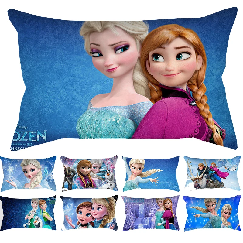 Фото Чехол для подушки Frozen, чехол для подушки с мультяшным принтом, чехол для подушки для поддержки поясницы в офисе, предметы интерьера для дома №2