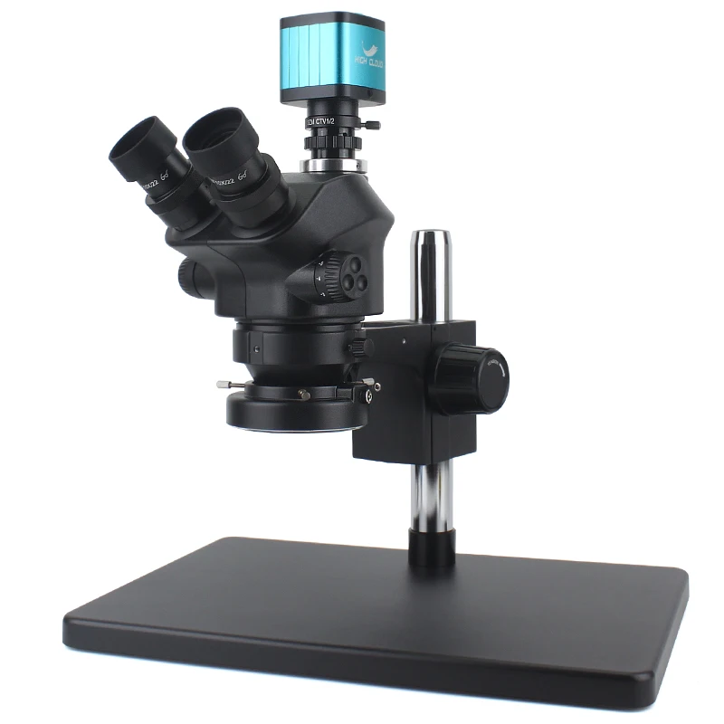 

50X 100X Simul-Focal Stereo Trinocular Microscope 1080P 48MP 2K 4K HDMI USB VGA C Mount Video Camera Phone Soldering PCB Repair