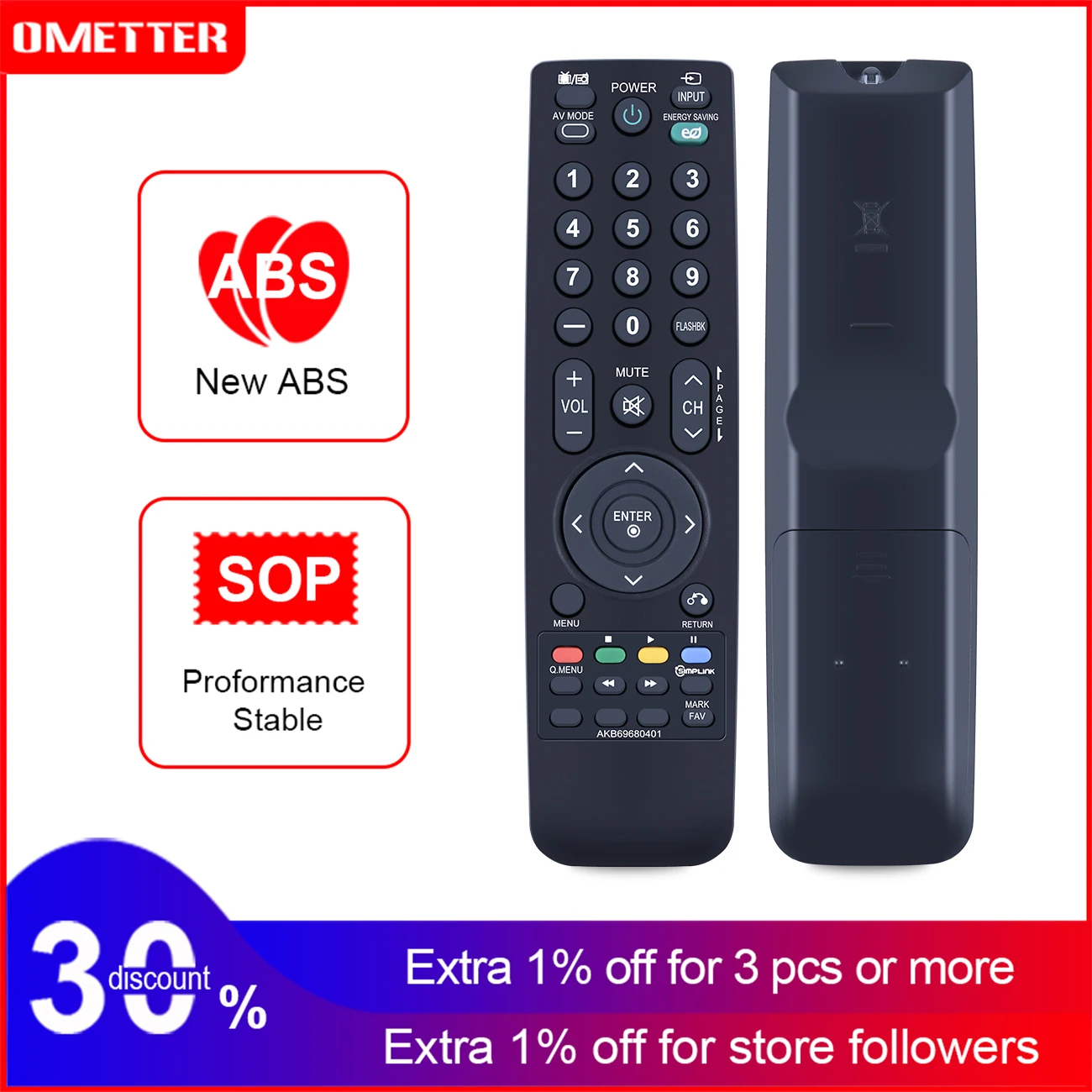 

Smart LCD HD TV remote control universal TV replacement adapter for AKB69680403 AKB69680438 AKB69680401