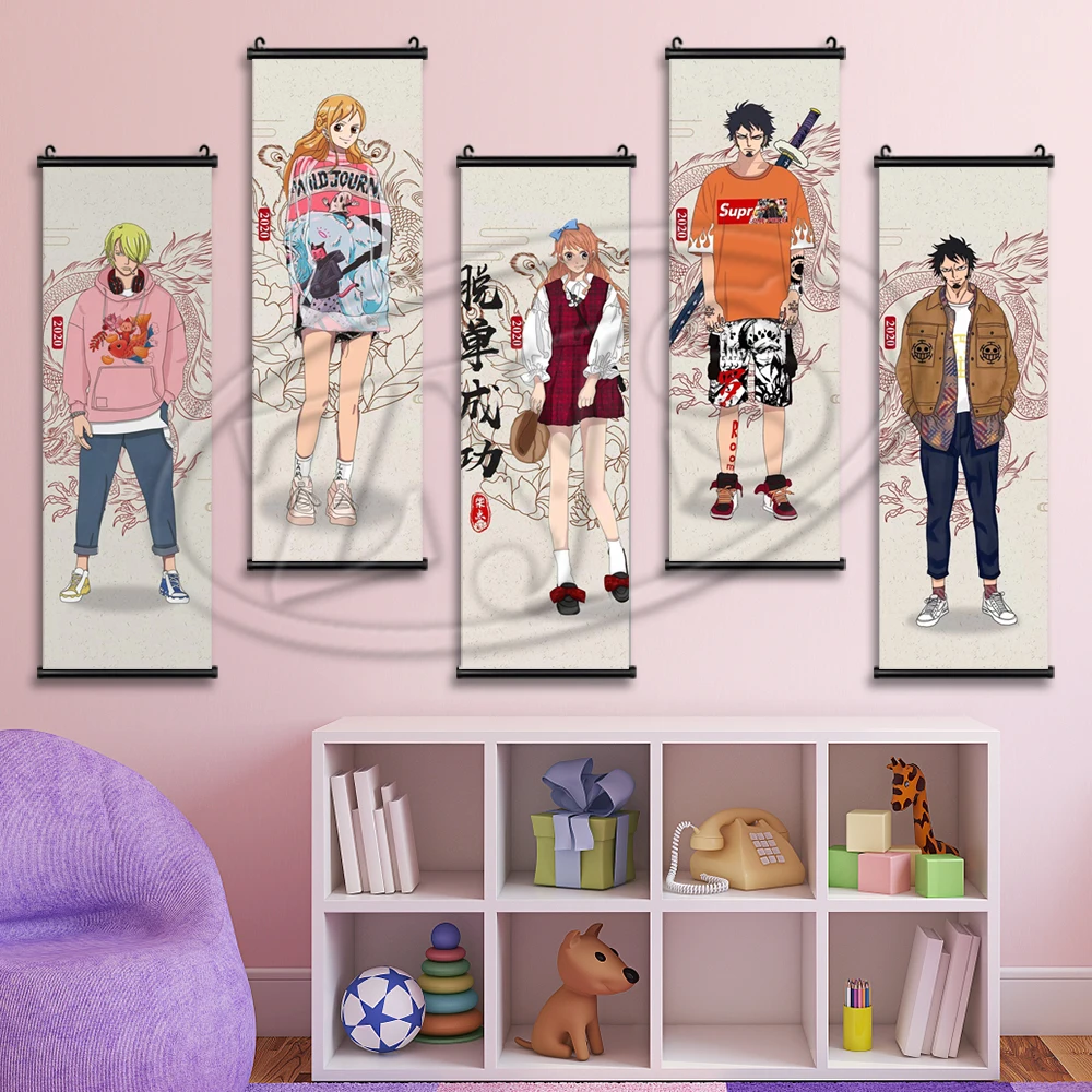 

Картина на холсте из аниме цельный плакат Vinsmoke Sanji Висячие свитки Nami HD картина для дома детская комната Настенная картина