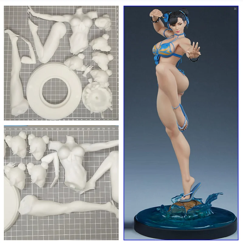

LindenKing 1/6 33cm 3D Resin Street Fighter Chunli Garage Kits GK Model Unpainted White-Film Collection To Modelers A362
