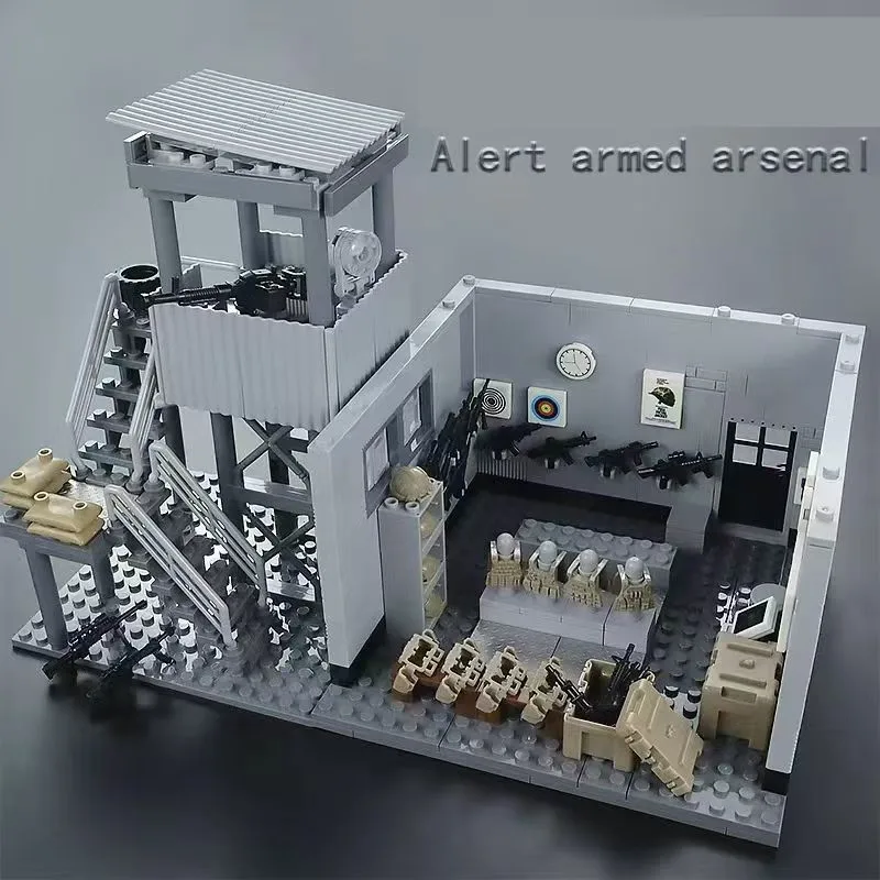 Детские игрушки военная охранная башня оружие Арсенала WW2 Sentry Tower забор