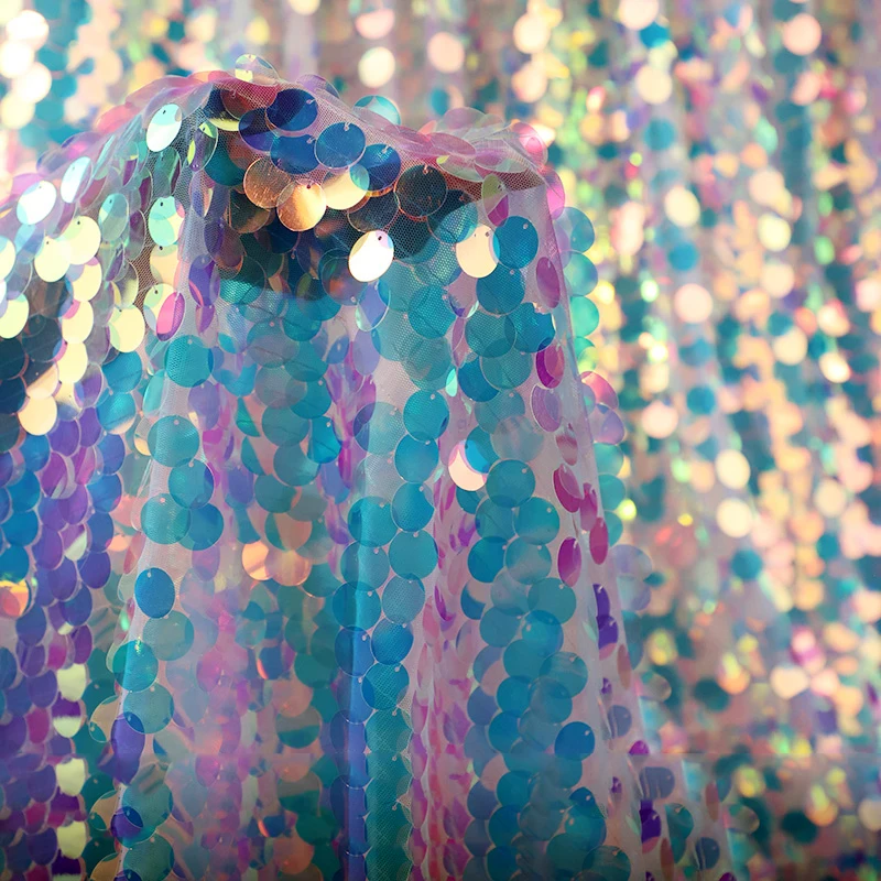 

Лазерная блестящая ткань с блестками для свадьбы, прямой трансляции, фоновое украшение, шитье «сделай сам», модная сумка, ткань