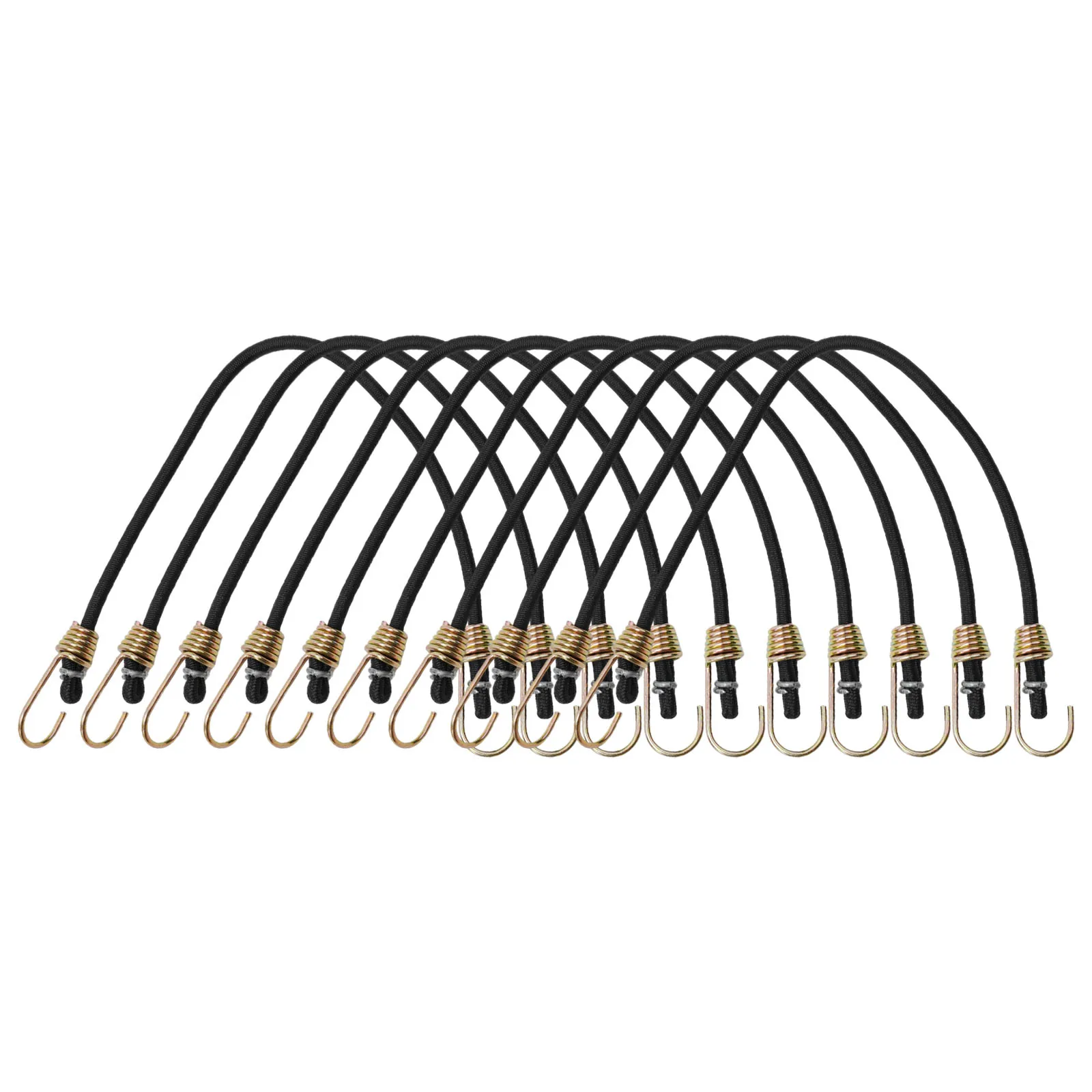 

10/15/20pcs Heavy Duty Elastic Bungee Shock Cord Strap Stretch Hook 30cm Car Luggage Tent Kayak Boat Canoe Bikes Rope Tether