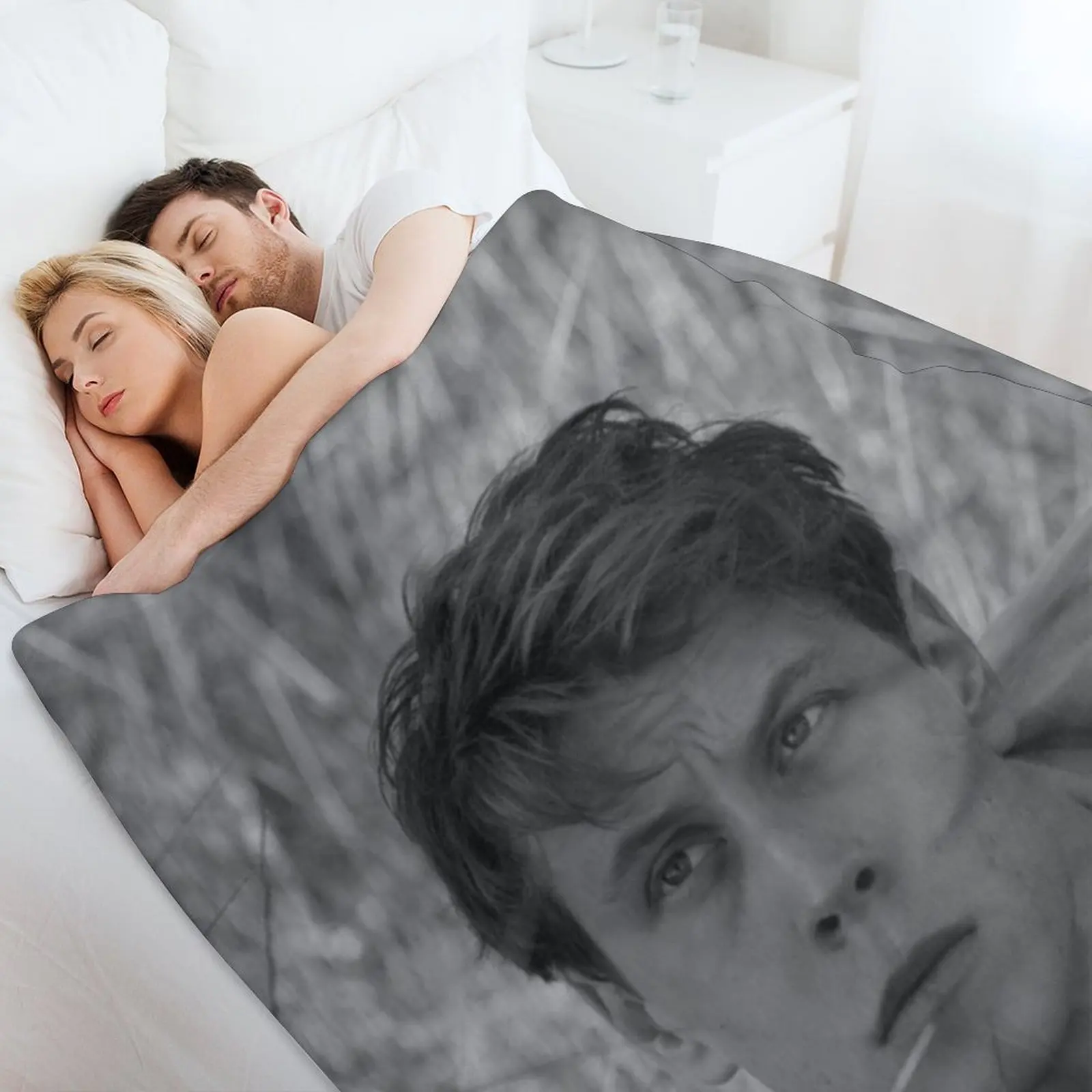 Черно-белое одеяло Джорджа Маккея зимние кровати милые модные одеяла для ретро