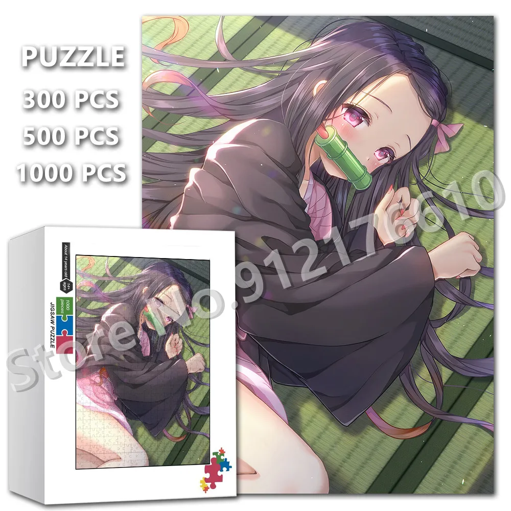 

Jigsaw Puzzle Kamado-Nezuko Sexy Cartoon Girls Anime Comic Demon Slayer Assembled Puzzle for Adult Educational Toys Gifts