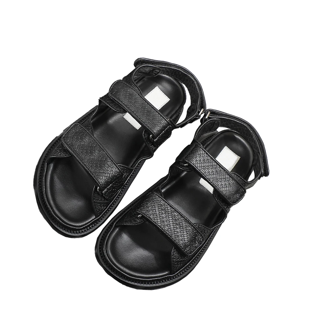 

Sandalias de Mujer Feminino Luxo De Plataforma Feminina Summer Sandals Designer Shoes Genuine Leather Round Toe Verano Planas