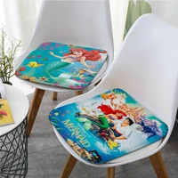 disney cute little mermaid princess tie rope chair cushion soft office car seat comfort breathable 45x45cm chair mat pad