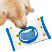 chew toy for dogs and cats puppy interactive puzzle game toy squeaky dog toys with imitation paper towel cloth tissue sniffing